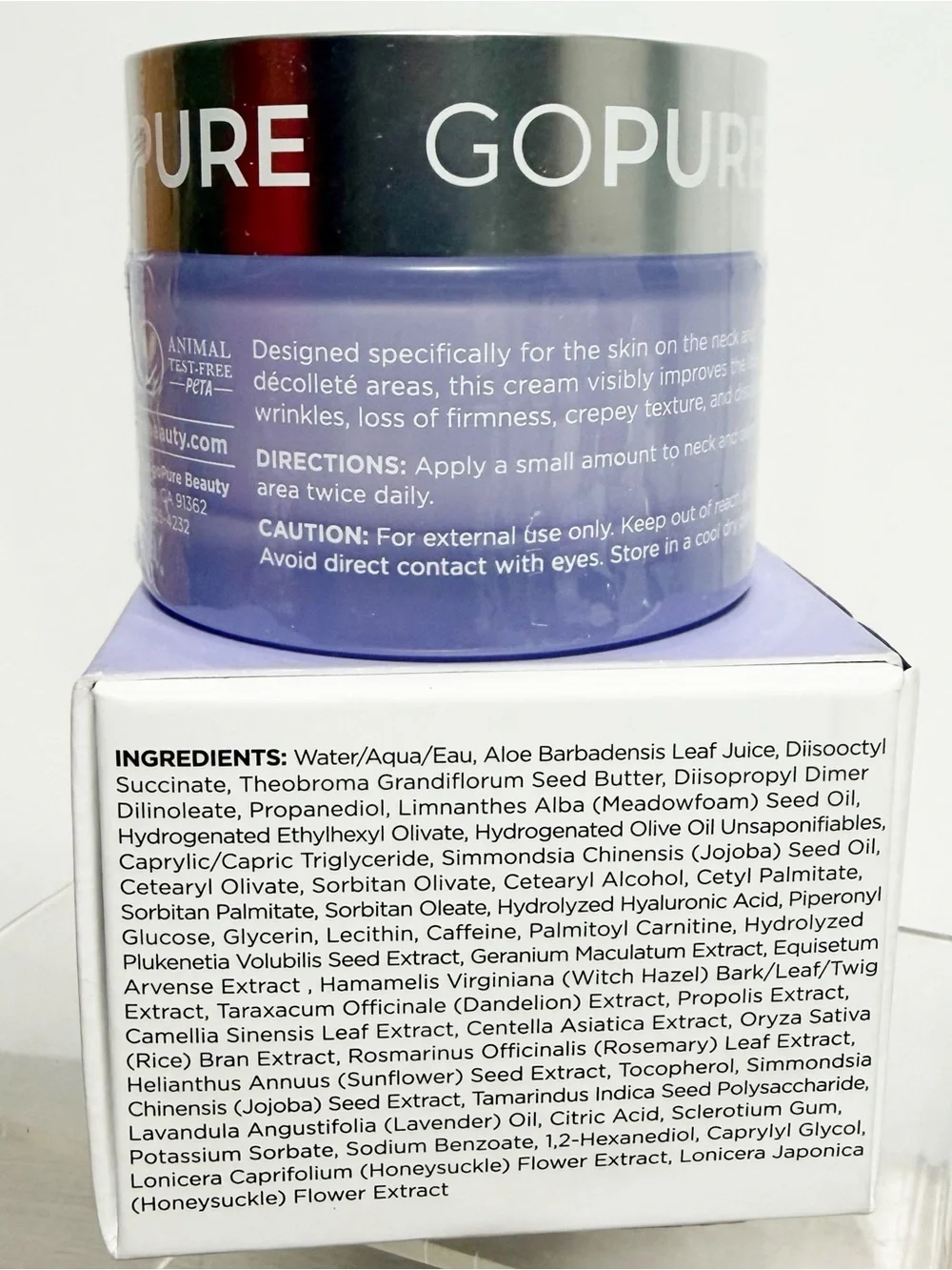 GOPURE Tighten & Lift Neck Firming Cream ~ 1.7 oz Exp: 12/2028 ~ New in Box